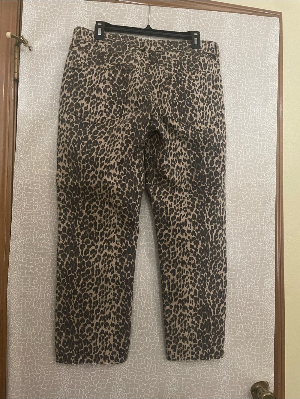Just USA Lily Leopard Straight Print Ankle Jeans - Taupe & Black - Picture 2 of 2